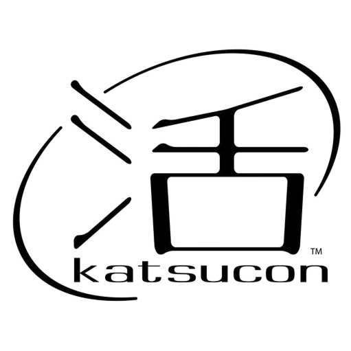 Logo of Katsucon with an outline of a beer mug and a curved line above it.