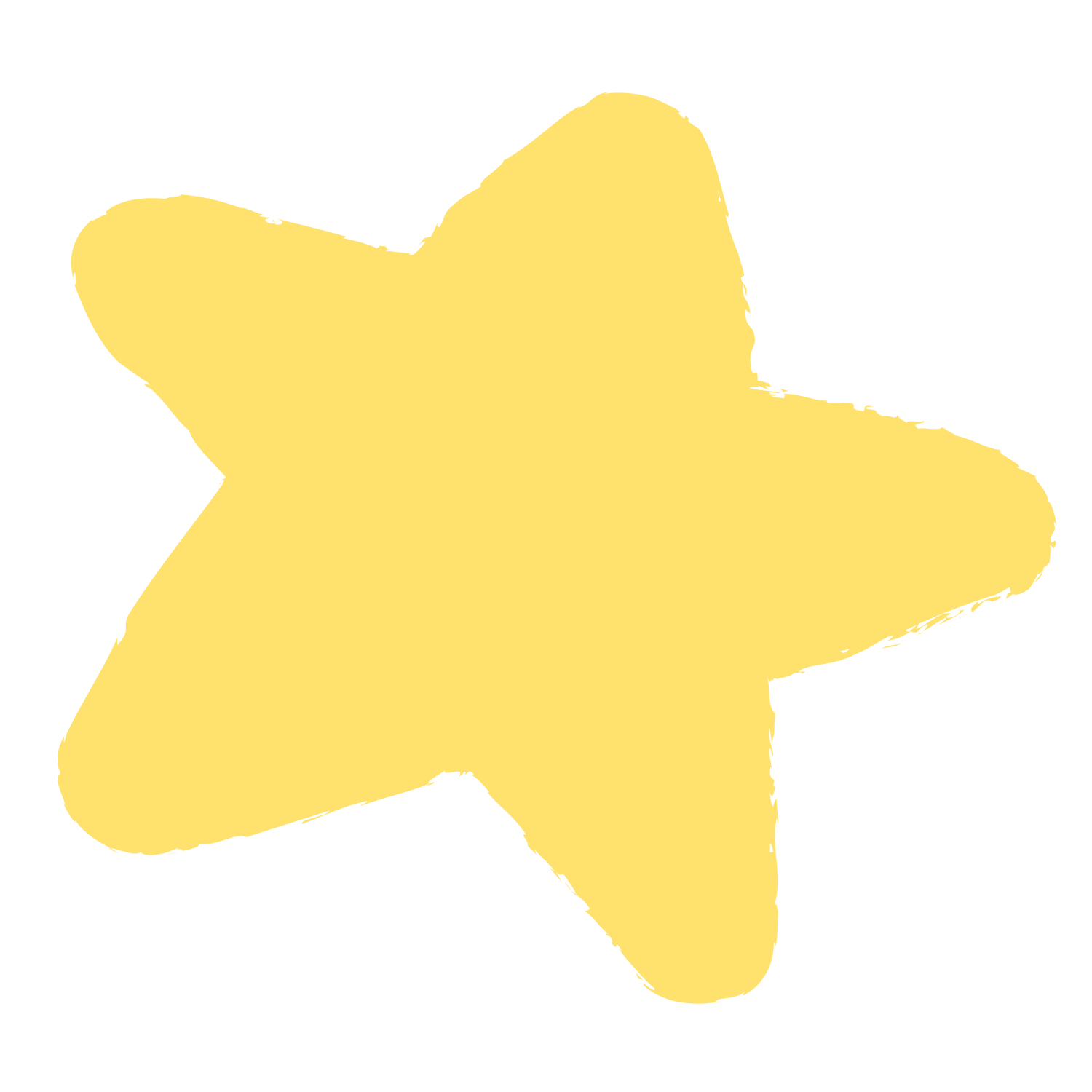 A large yellow star with a black background.