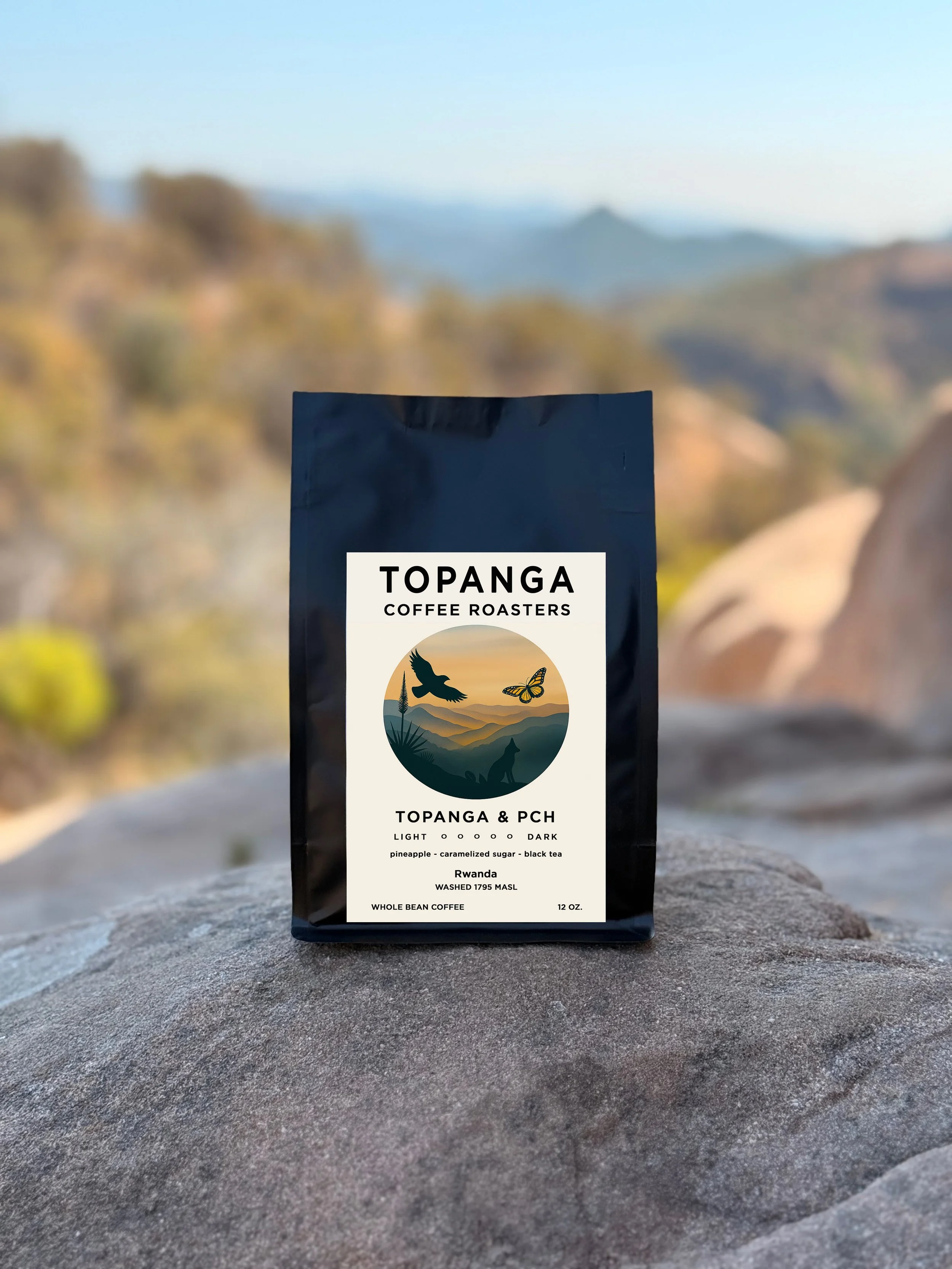 TOPANGA and PCH - MEDIUM ROAST - RWANDA 12oz.