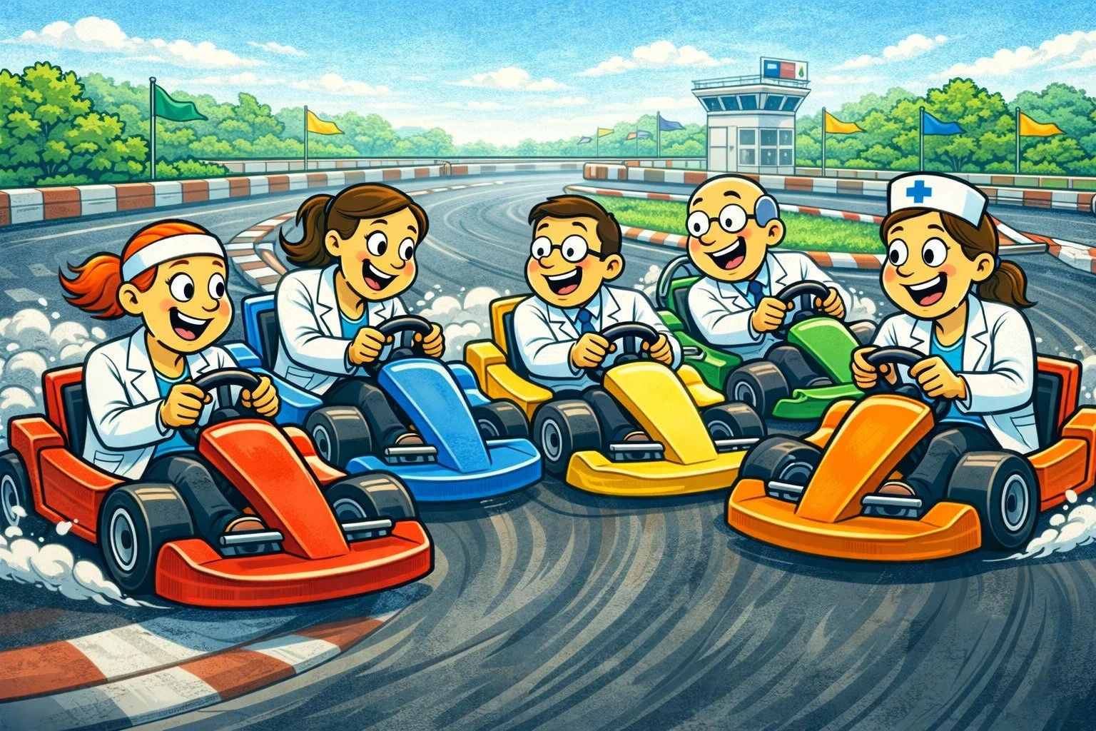 LABO CRI x Fulltime goes karting!!

De examens zijn nog volop bezig, maar er is licht aan het einde van de tunnel.

Altijd al gedroomd om je even Max Verstappen of Thierry Neuville te wanen? Dit is je kans.

Na het huisartsenexamen op 12/06 trekken w