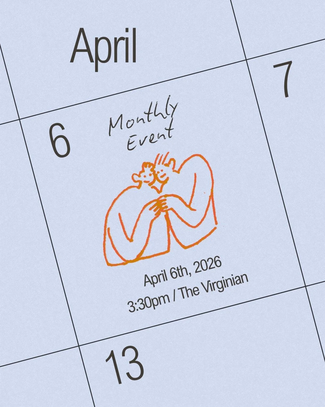 Join us at The Virginan for our April monthly event! Please make sure to arrive by 3:15 and sign up using the link in our bio or here: https://www.signupgenius.com/go/10C0A4AA4AC2BA2FFC52-58984681-monthly