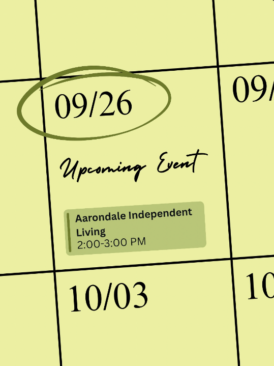 Monthly Event at Aarondale Independent Living