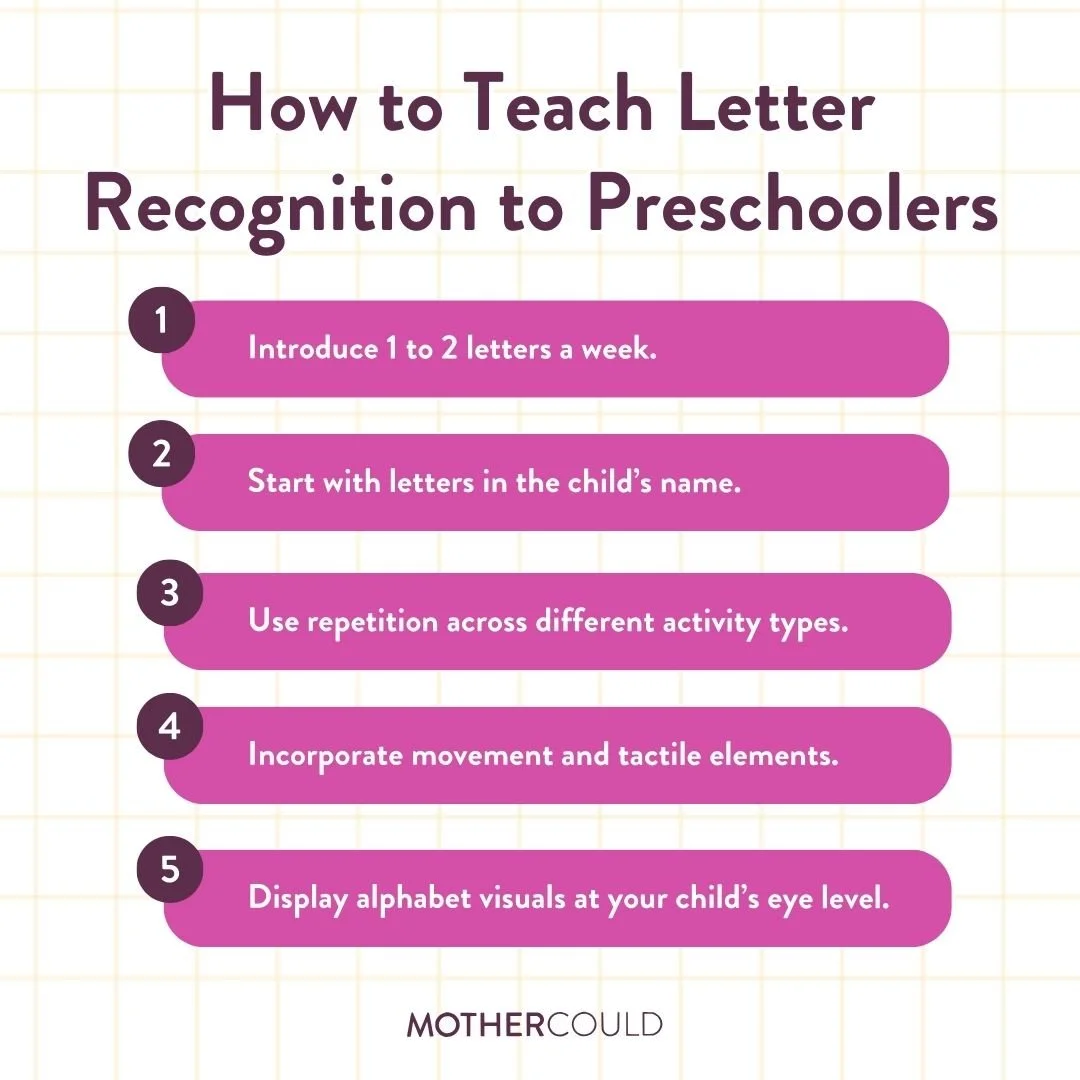 How to teach letter recognition to preschoolers