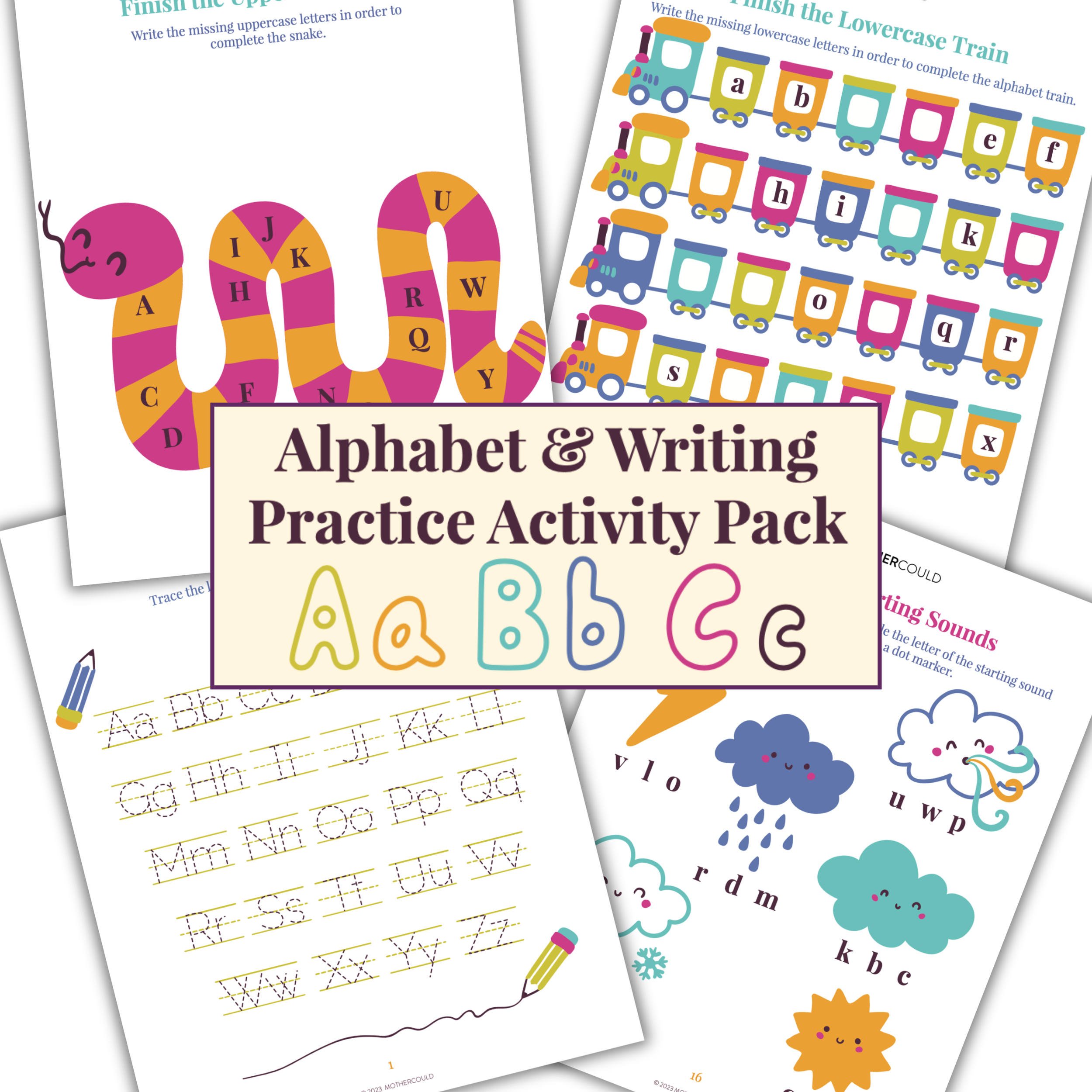 Alphabet and Writing Practice Activity Pack