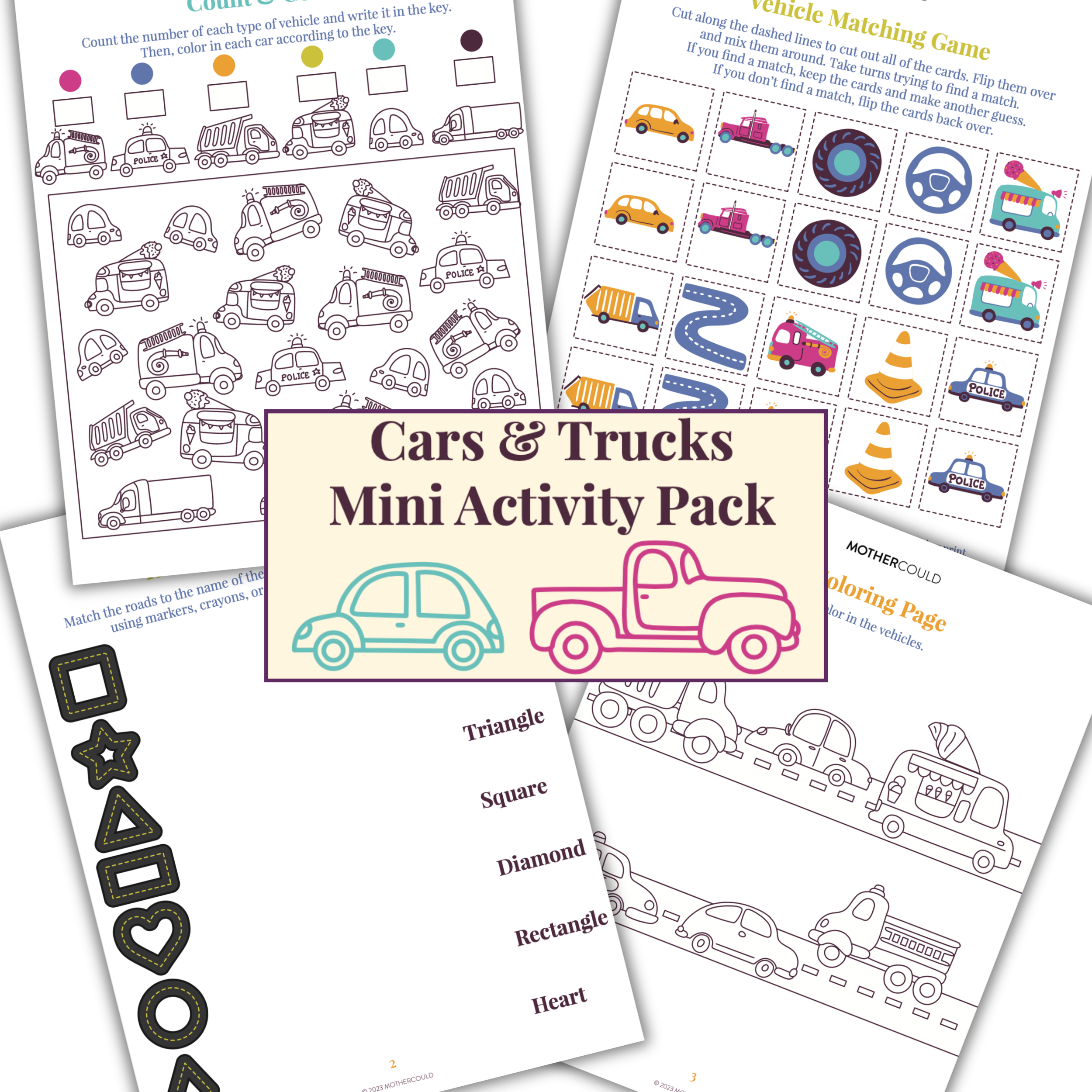 Cars &amp; Trucks Mini Activity Pack