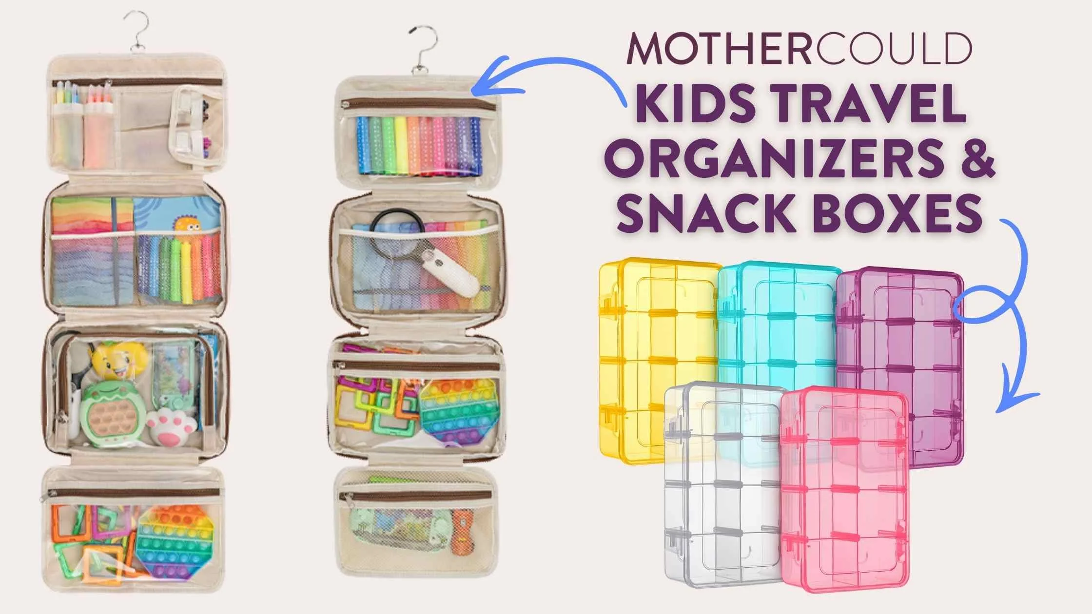 mothercould kids travel organizers snack box set travel kit