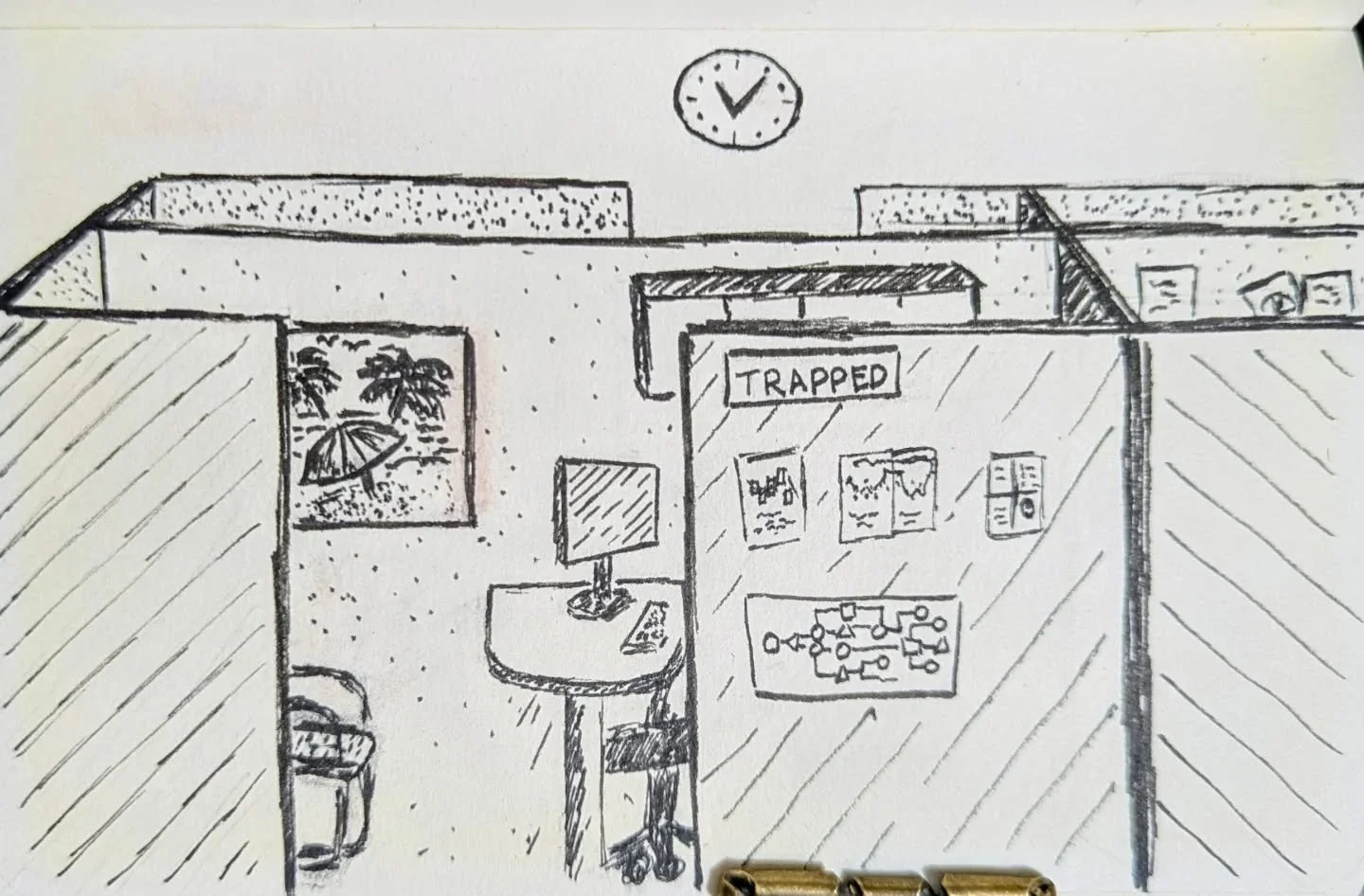 Having worked in corporate for 2 decades...

Trapped prompt for inktober 52
@inktober 

#inktober52trapped #inktober52 #inkdrawing #illustration #office