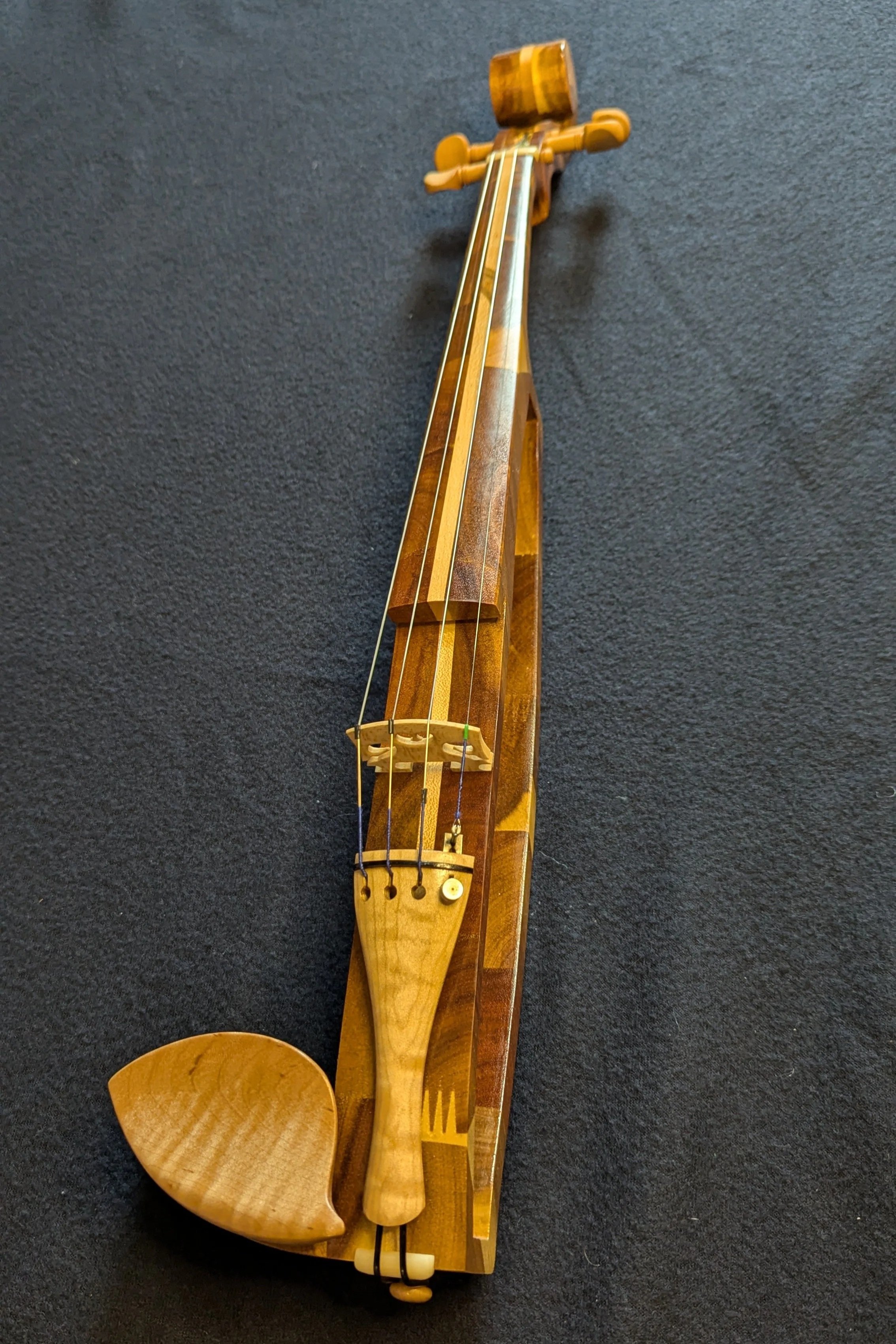 Hand-Crafted Quiet Violin — Acacia & Maple Precision Build