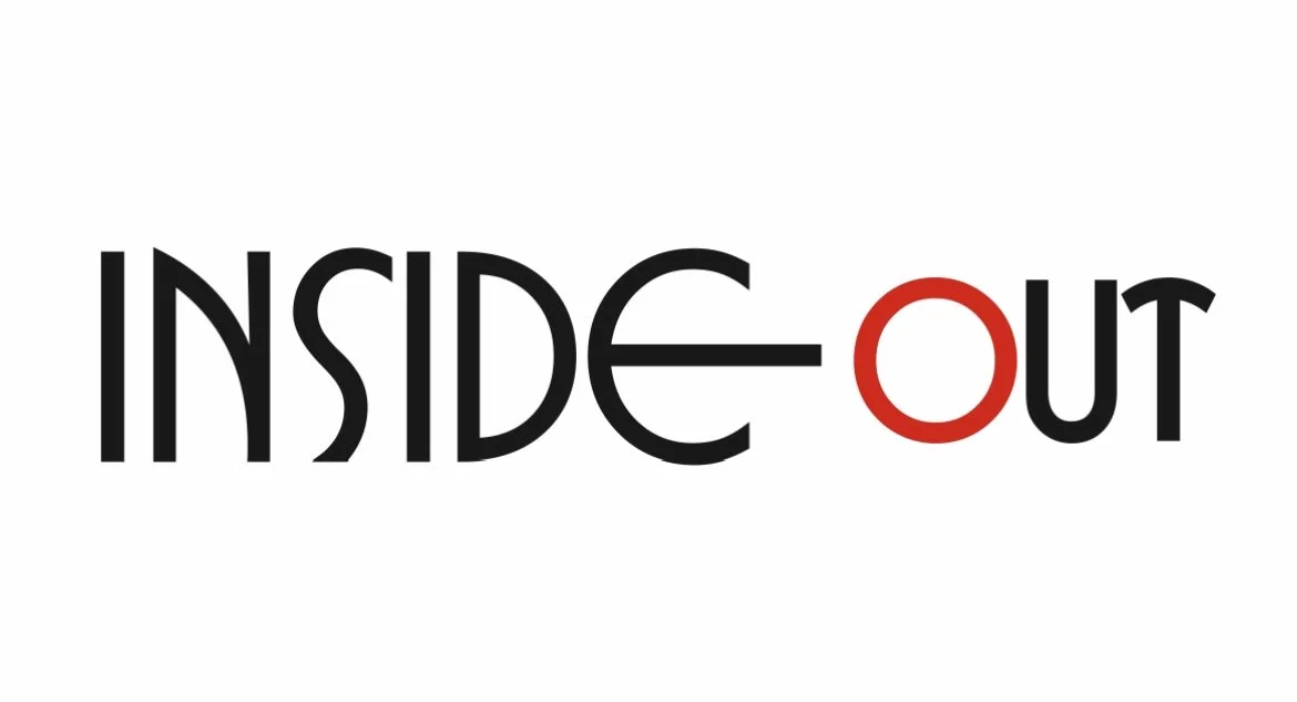 Inside Out logo with black text and a red letter O.