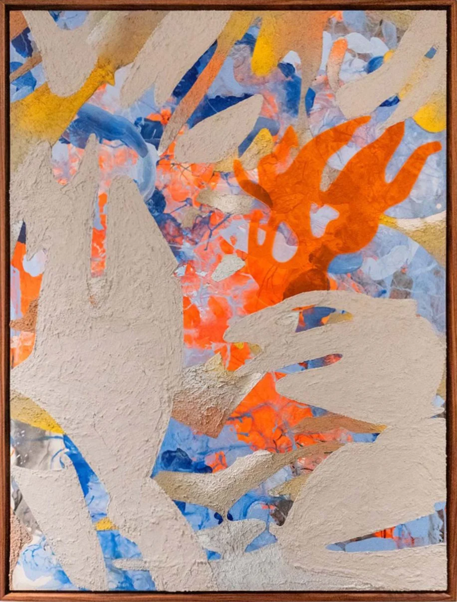  Shedding Excess and Sharing Resources   
Spray paint on pumice, acrycast, and acrylic on panel 
48 x 36 in.  
2024