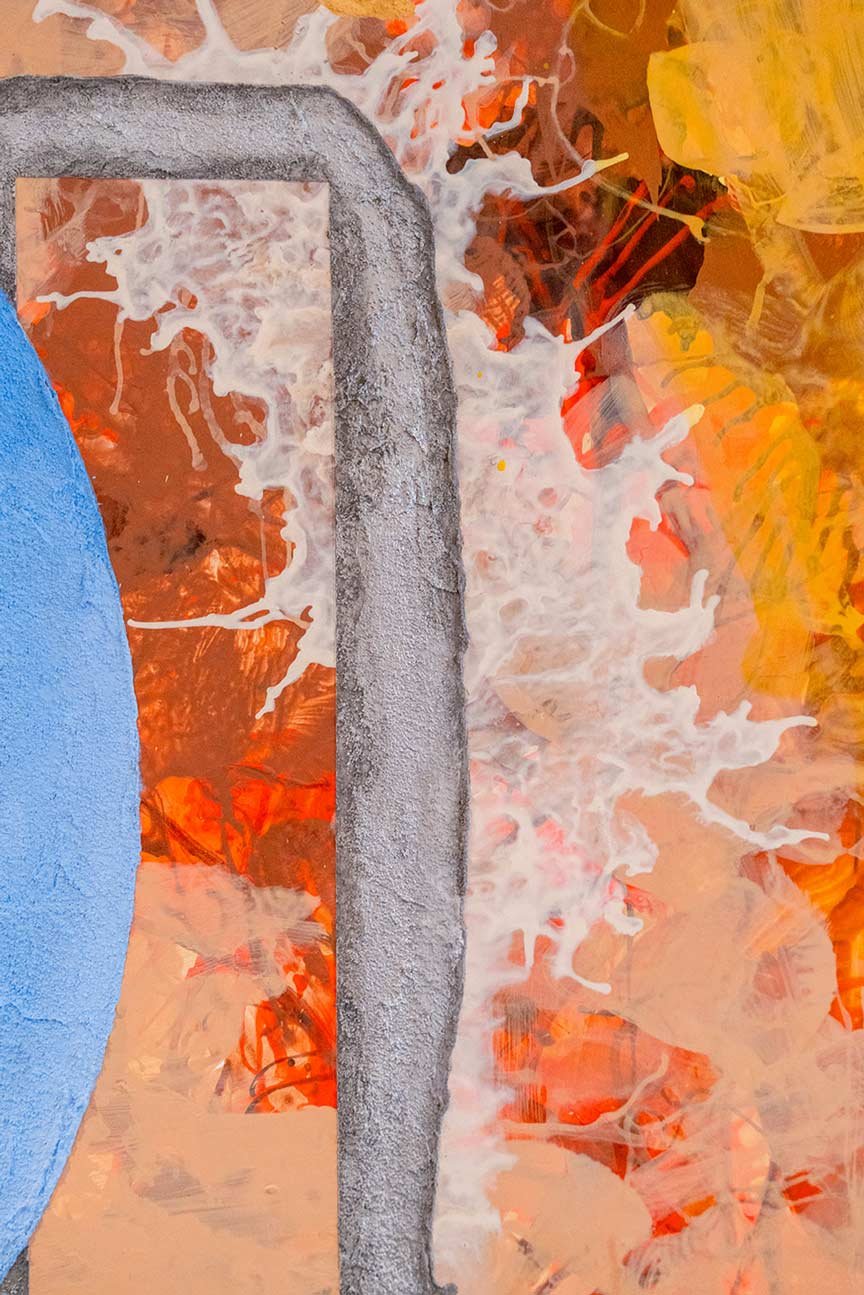  Perceptions of Control   (detail)  
Organic pigments and acrylic on pumice over acrylic on panel 
36 x 48 in.  
2024