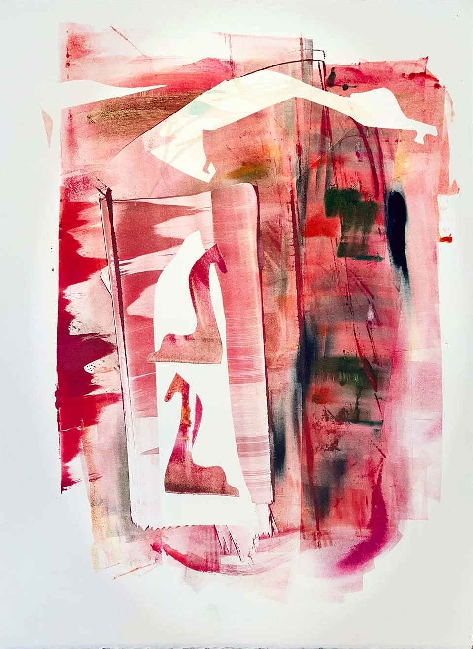  shining like the dawn  
15.5 in. x 11.25 in.  
Oil-based ink monotype on paper 
2022