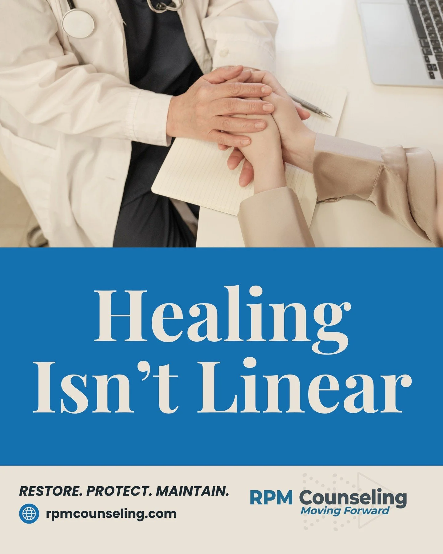 Some days you move forward, some days you pause; both are part of progress. Healing isn&rsquo;t about perfection; it&rsquo;s about showing up for yourself. 🌿 

Book your free consultation here: https://www.rpmcounseling.com

#RPMCounseling #TherapyI