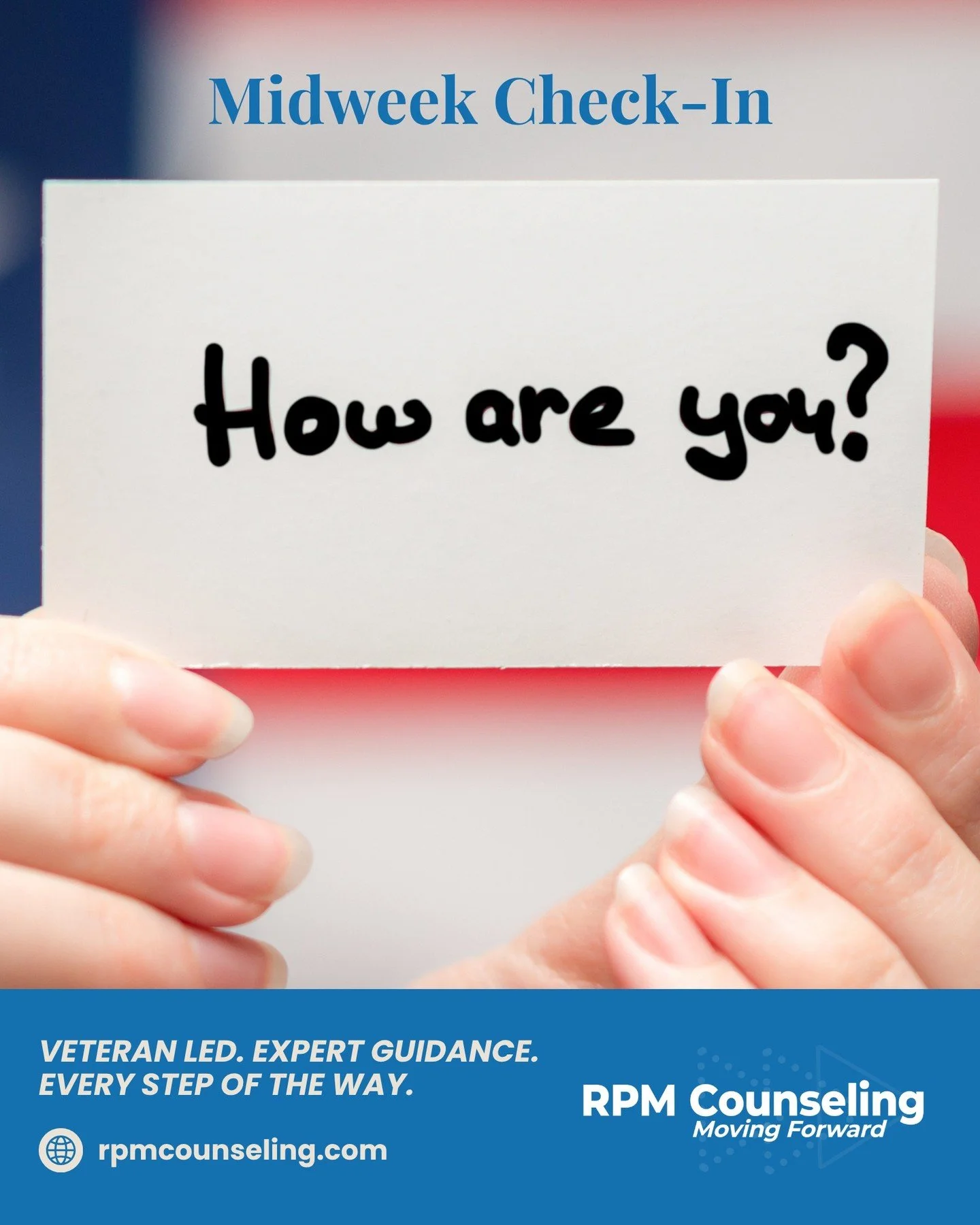 Pause and reflect: How are you really doing today? 💭 Take a second to check in with your emotions because they&rsquo;re trying to tell you something.

Book your free consultation here: https://www.rpmcounseling.com

#RPMCounseling #TherapyIsTraining