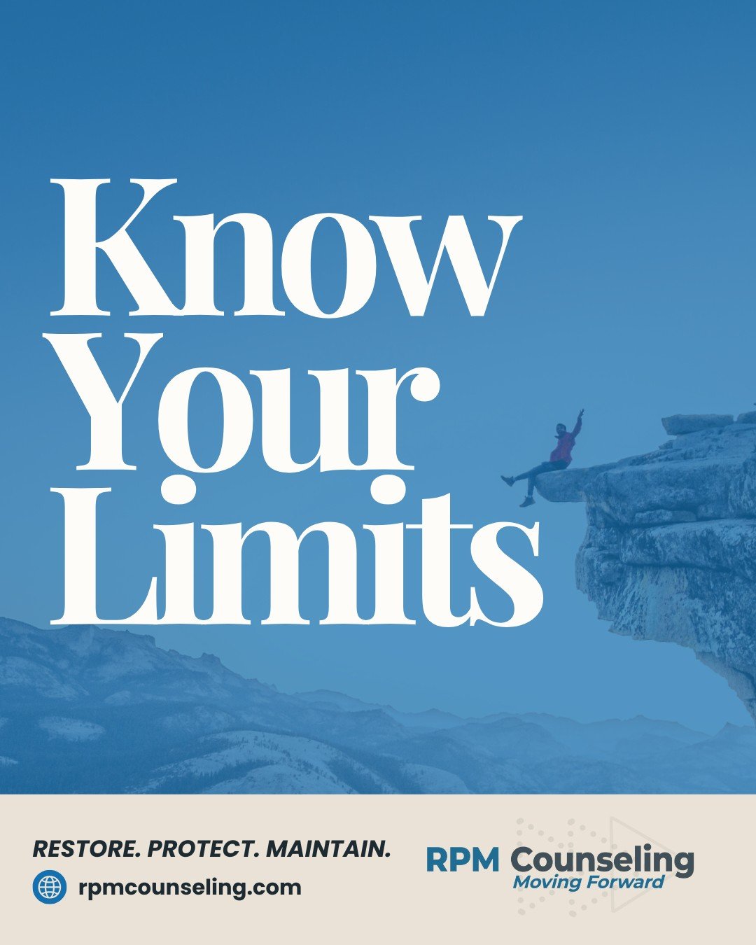 Knowing your limits is emotional intelligence, not weakness. #EmotionalCapacity #MentalHealthAwareness #SelfRespect 

Save this reminder. 

Book your free consultation here: https://www.rpmcounseling.com