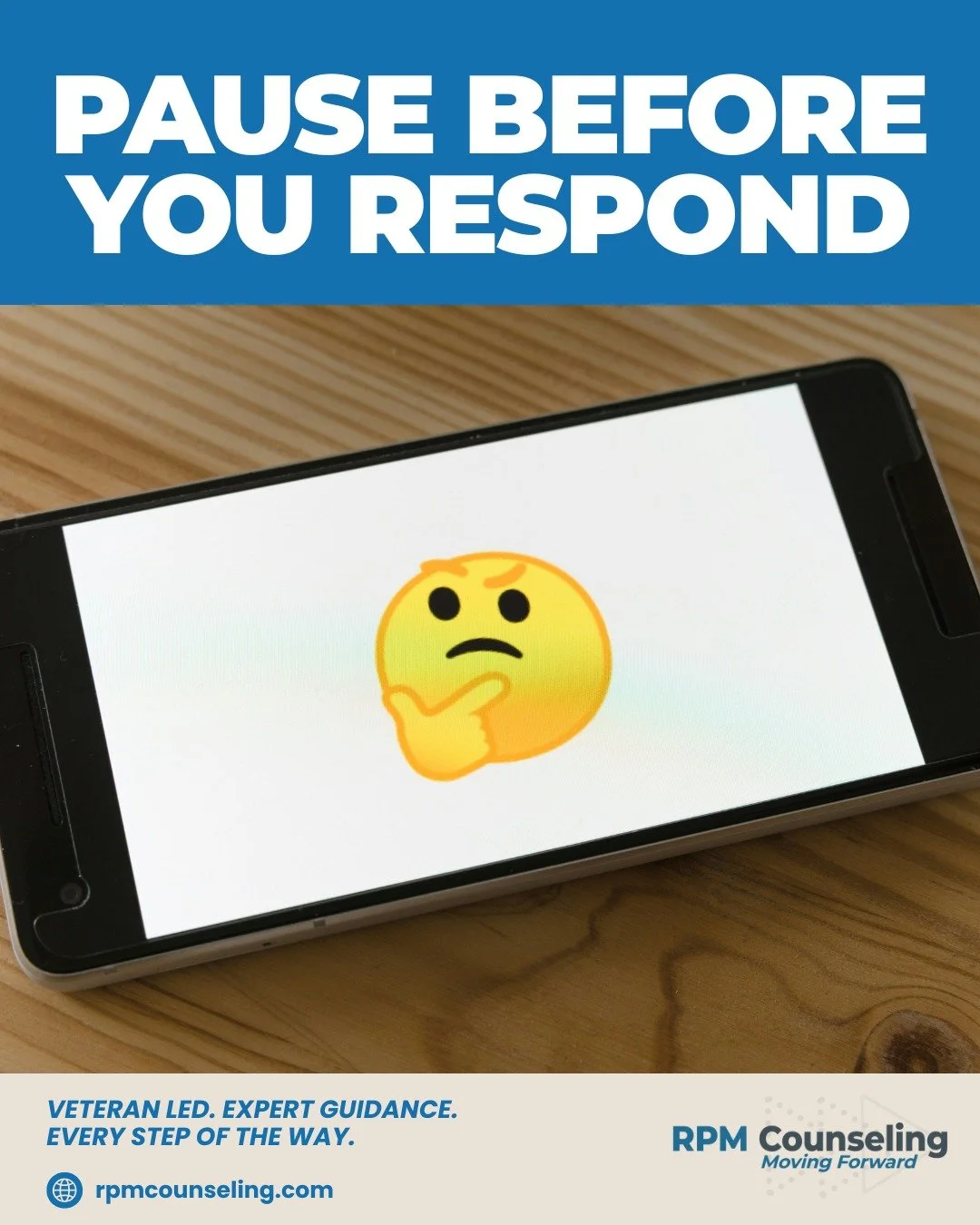 Pausing gives your nervous system time to settle before reacting. #EmotionalRegulation #MentalHealthSkills #PracticalTools 

Try a pause today. 

Book your free consultation here: https://www.rpmcounseling.com