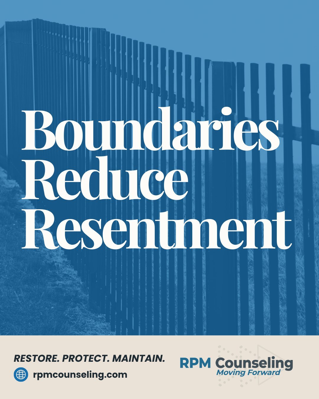 Clear boundaries prevent burnout and resentment later. #HealthyRelationships #BoundaryWork #MentalHealthCare 

Save this. 

Book your free consultation here: https://www.rpmcounseling.com