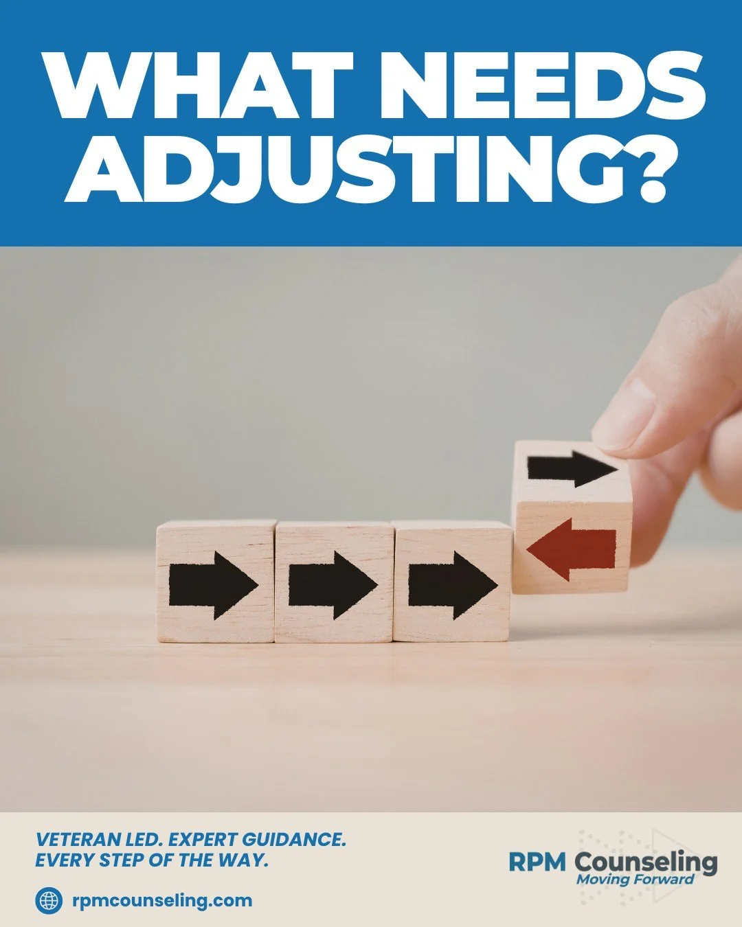 If something feels off, it probably needs adjusting, not ignoring. #SelfReflection #MentalHealthCheck #TherapySupport 

Ask yourself this today. 

Book your free consultation here: https://www.rpmcounseling.com