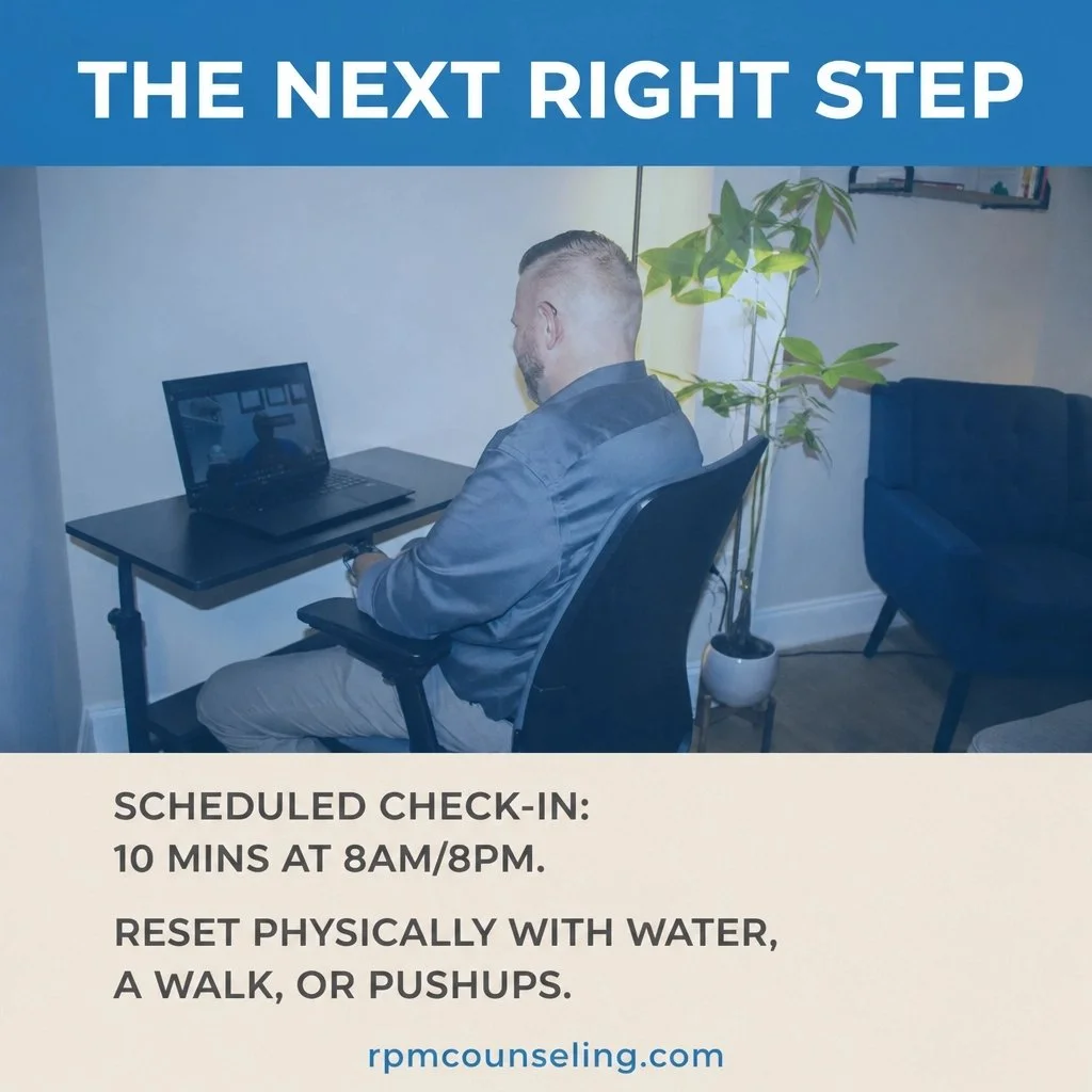Anxiety thrives in the uncertainty of a storm, but grounding provides the next right step.

#Grounding #MentalHealth #Resilience

Focus on what is controllable.

Book your free consultation here: rpmcounseling.com