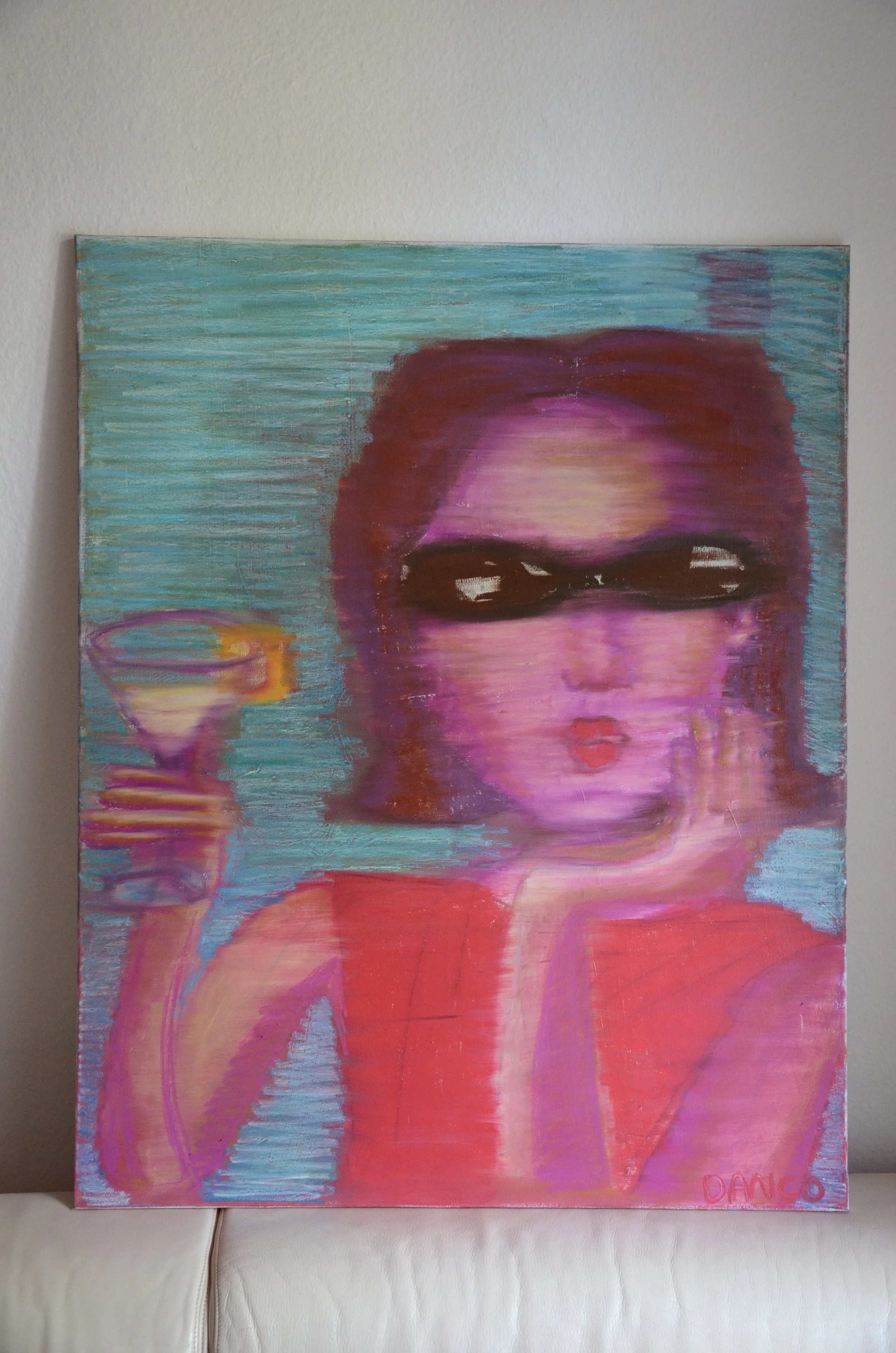 Stranger in a Bar 
100x80cm
Oil sticks on canvas