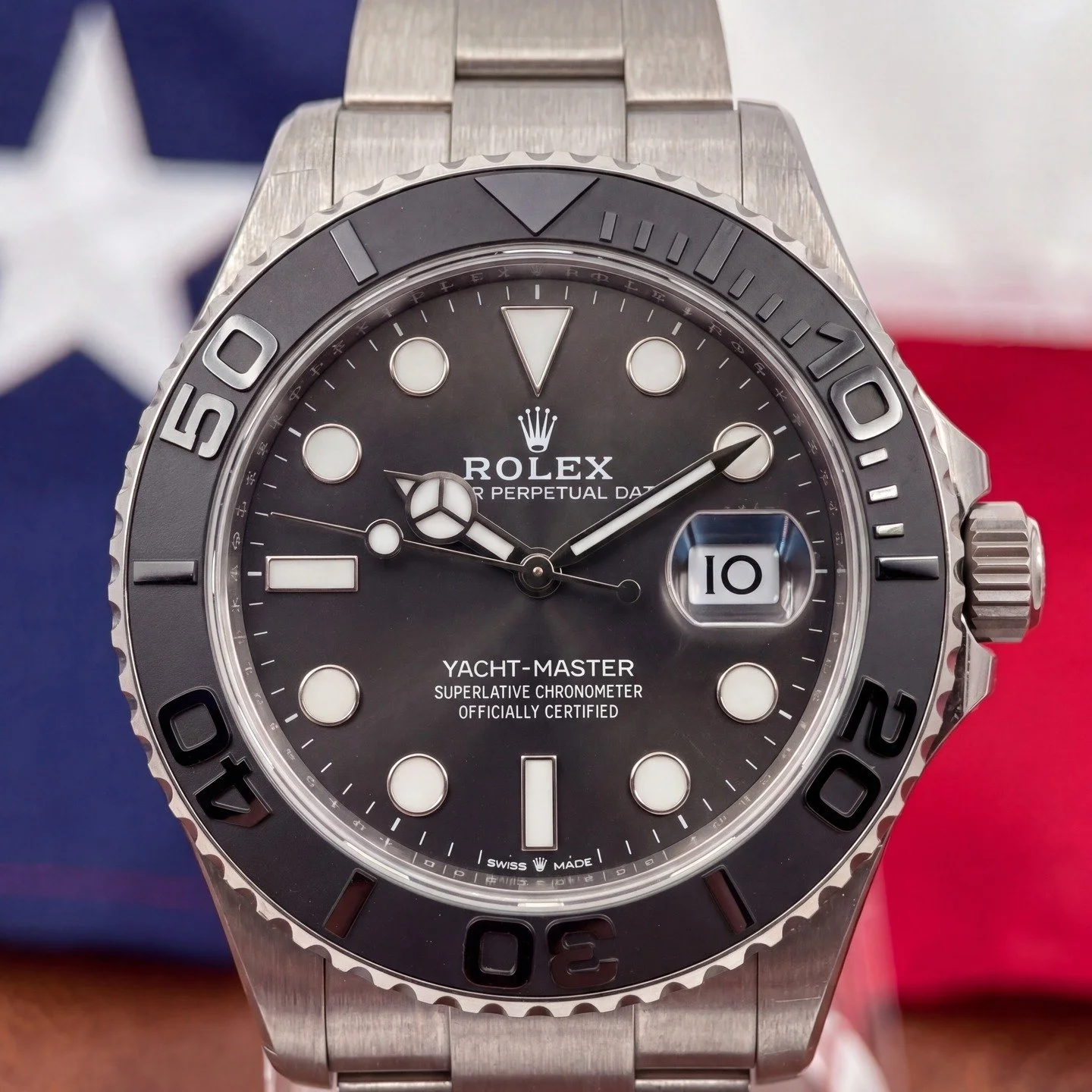 🤠⌚ NEW ARRIVAL &mdash; Just Landed at Texas Watch Exchange!

2026 BNIB Rolex Yacht-Master Ref. 226627 &mdash; Titanium Brand new, unworn, complete set. Box, papers, warranty card, and seal &mdash; everything you see, everything intact.

The 226627 i