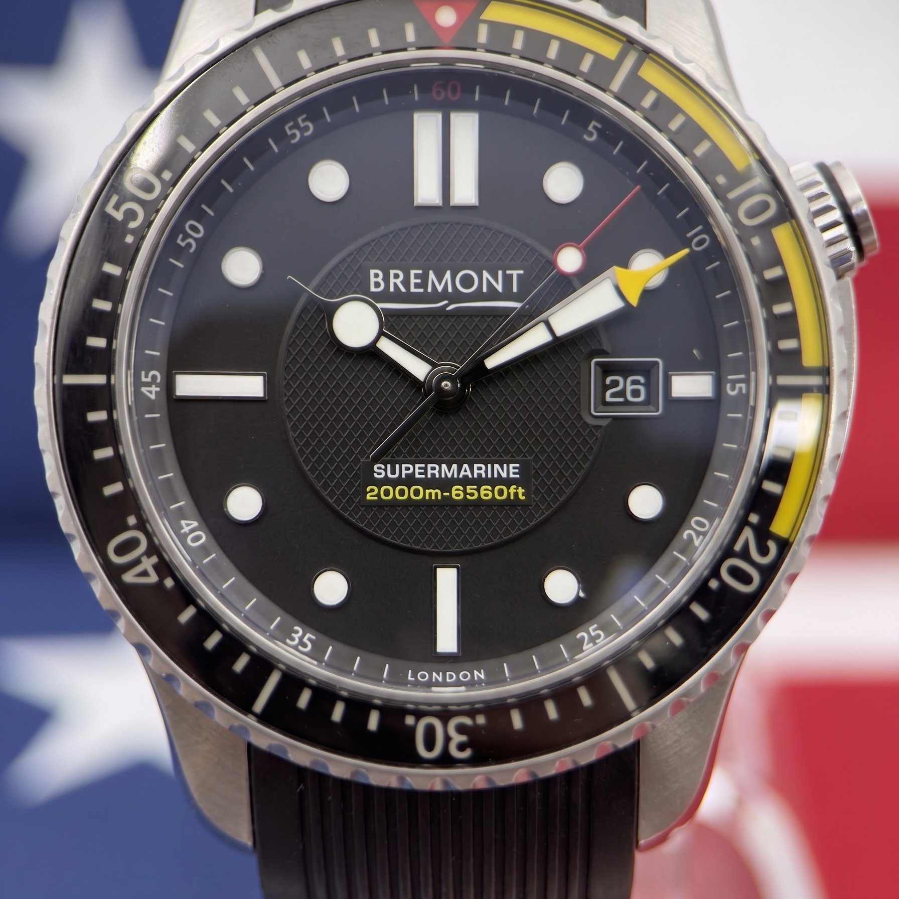 🇬🇧🌊 JUST LANDED AT TWE 🌊🇬🇧

Meet the beast. The Bremont Supermarine S2000-YL-S &mdash; 2000 meters of British-engineered dive capability wrapped in that unmistakable yellow and black bezel. 🟡🖤

Built tough. Certified serious. Looks incredible