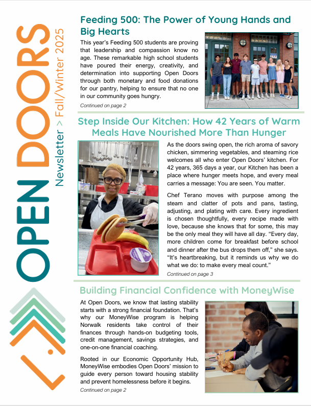 Open Doors Fall/Winter Newsletter Seasonal Updates and Community Impact