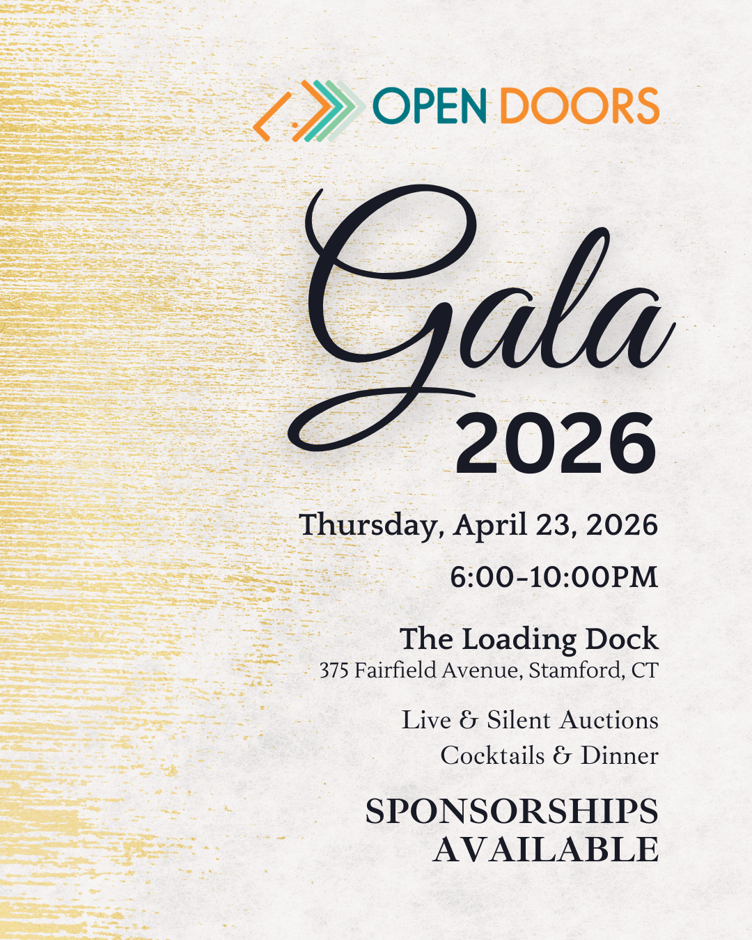 Save the Date: Open Doors Gala 2026