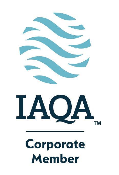 IAQA logo with stylized globe design and text indicating Corporate Member status.