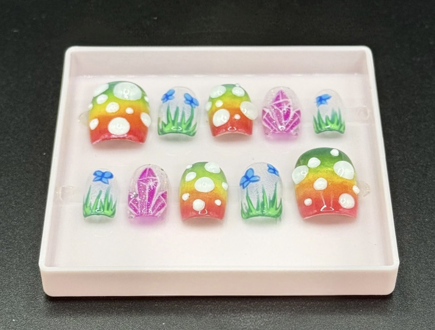 Rainbow Enchanted Garden Press-On Nails (Limited Edition)