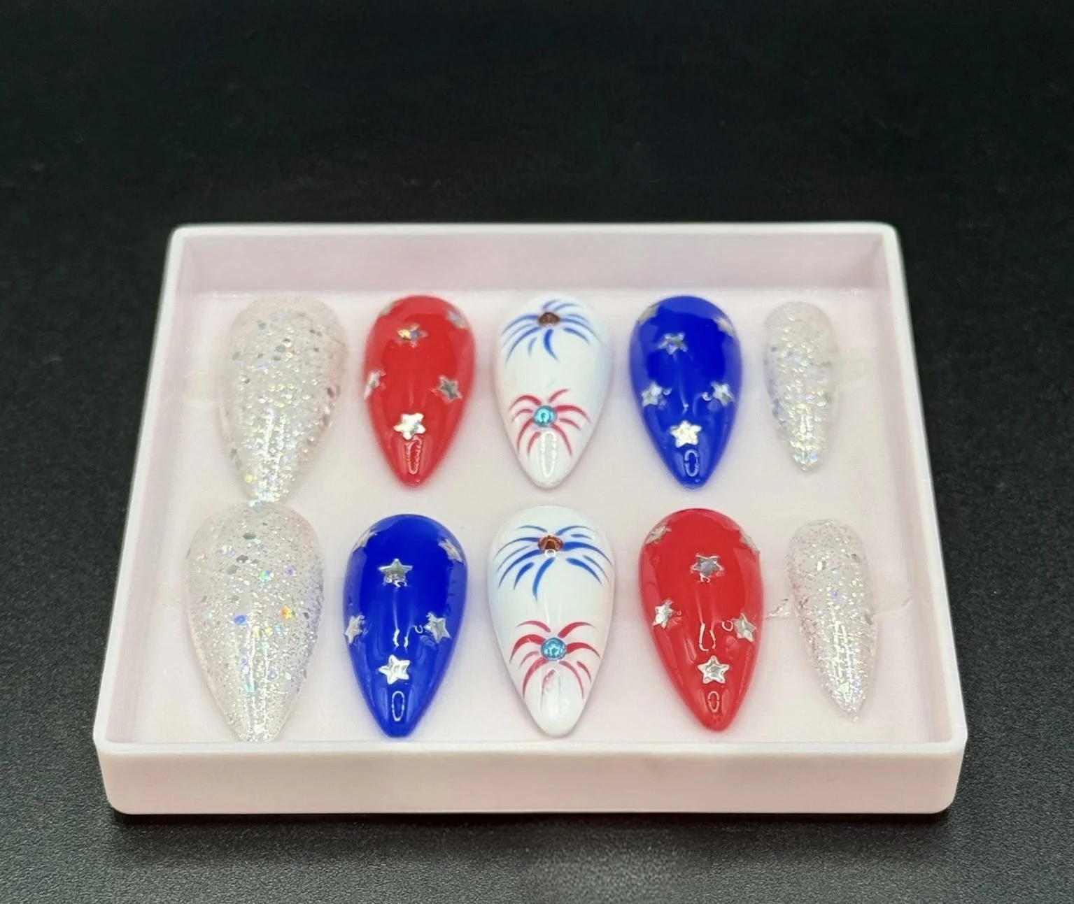Stars & Stripes Celebration Press-On Nails