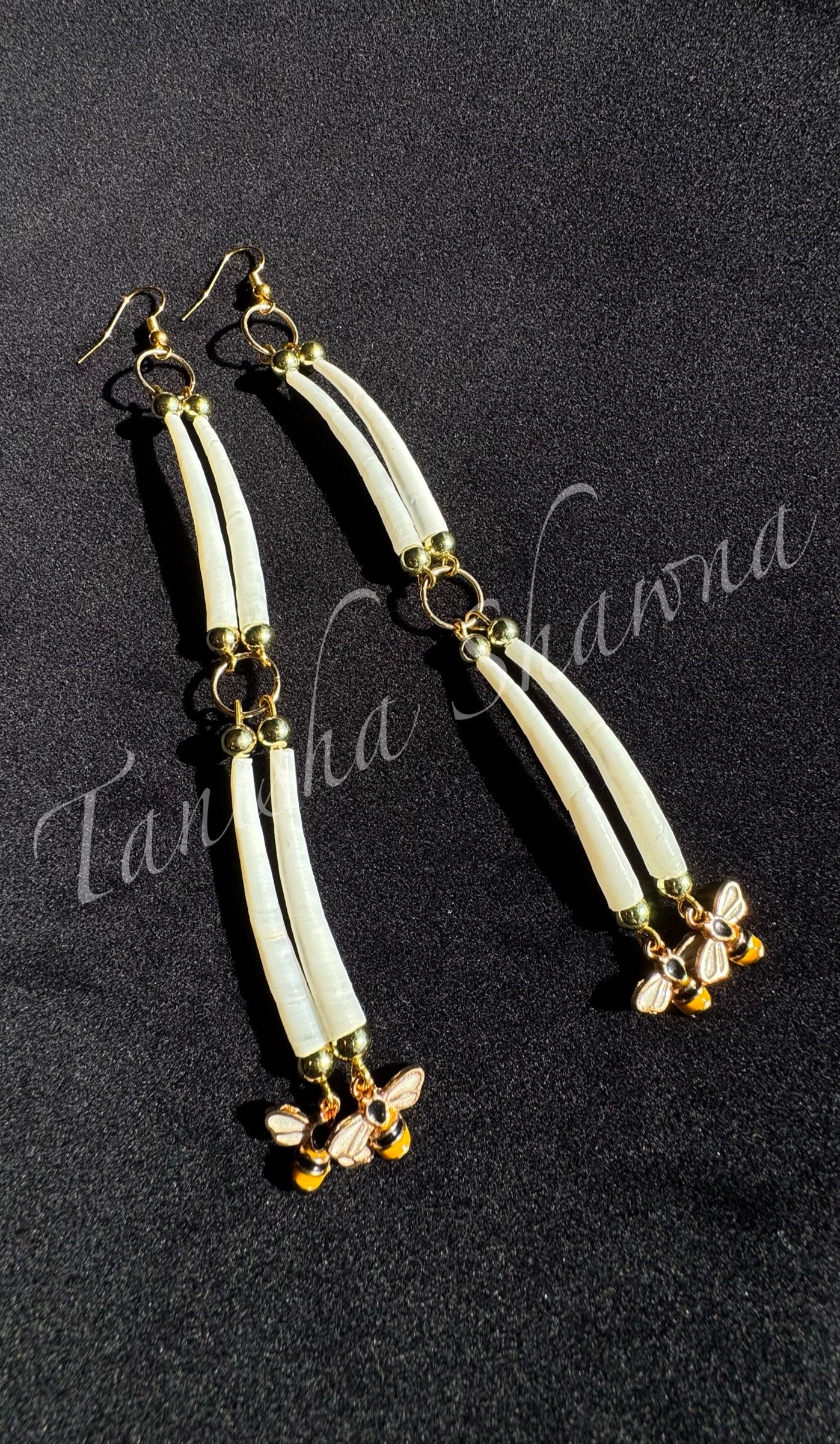 Two-tier Dentallium Earrings