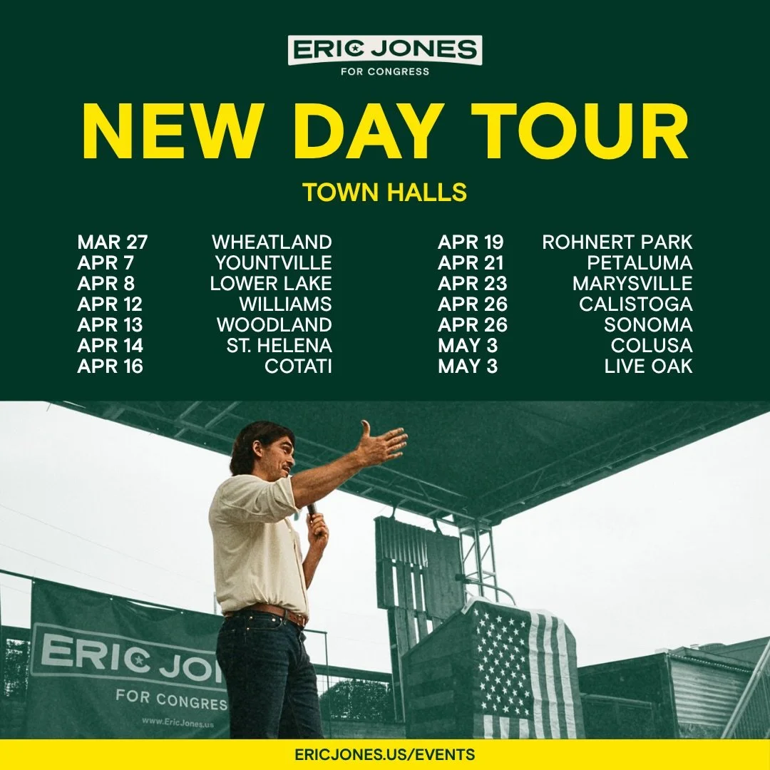 Are you ready for new leadership? I&rsquo;m continuing my New Day Tour across CA-4. Join me at one of my town halls and bring your questions. Comment TOUR for more info.