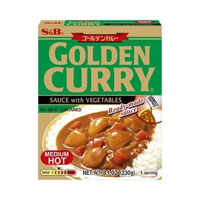 S&B POUCH CURRY SAUCE MEDIUM, HOT