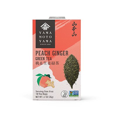 YAMAMOTOYAMA PEACH GINGER GREEN TEA BAGS