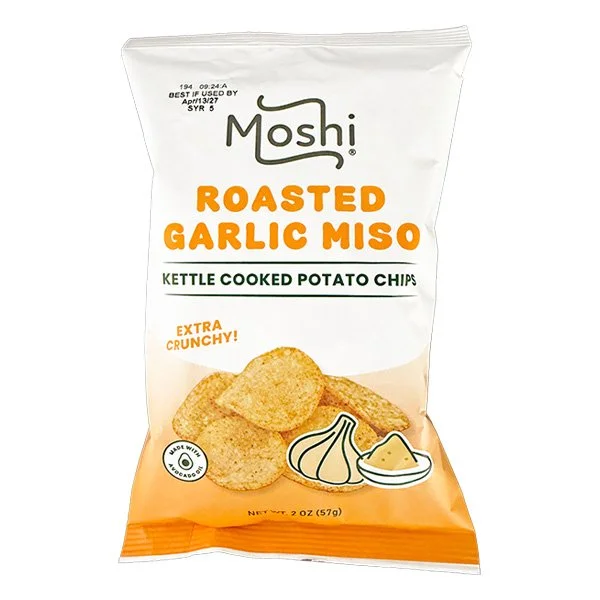 MOSHI ROASTED GARLIC MISO KETTLE CHIPS