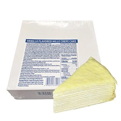 AOKUN ​8'' ​VANILLA ​CREPE ​CAKE