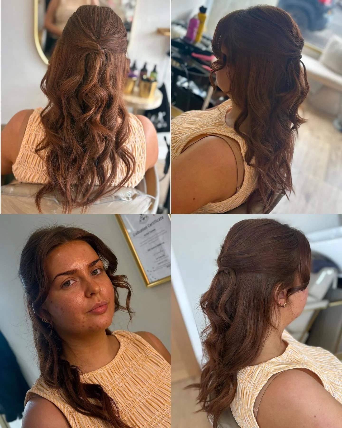 A gorgeous half up, half down moment for Holly 🤍

Loose waves and a gentle twist to keep it elegant but effortless 😍😍😍 

💰&pound;30 ⏰ 30 minutes 
📍Beauty and the Bleach, Dennistoun, G31 2UF

#hairupglasgow #glasgowhair #halfuphalfdownhairstyle 