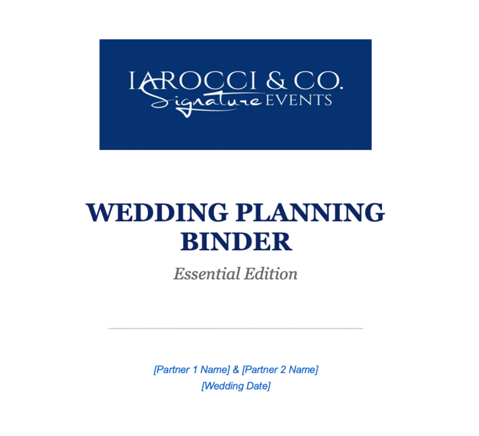 Wedding Planning Binder: Essential Edition