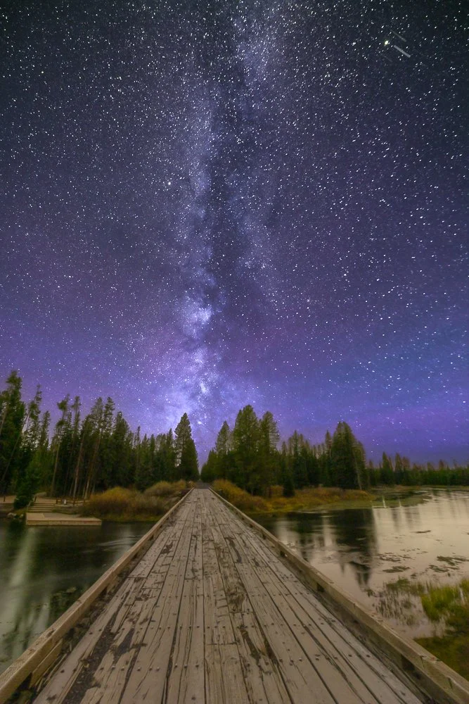 Milk Way star way to heaven trestle across Henry's Fork