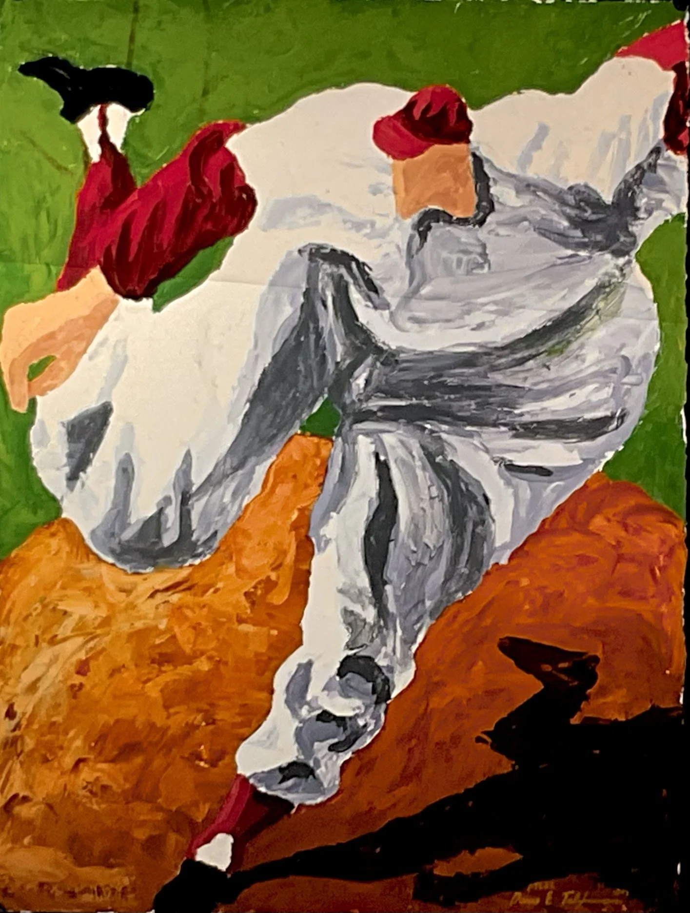 Picture in red and white