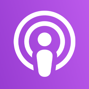 Podcast icon with a purple background and white microphone symbol