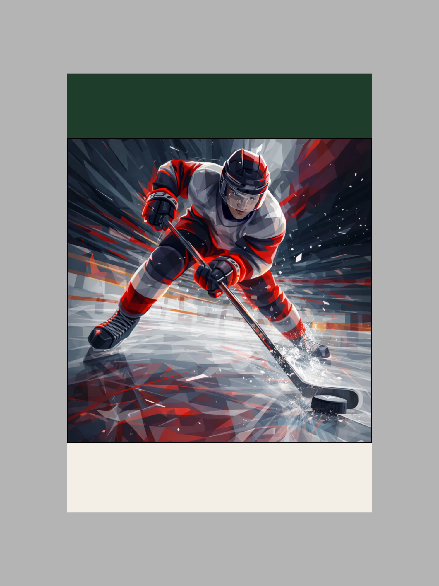 Hockey Power — Midnight Ice Graphic Sports Art Print & T-Shirt