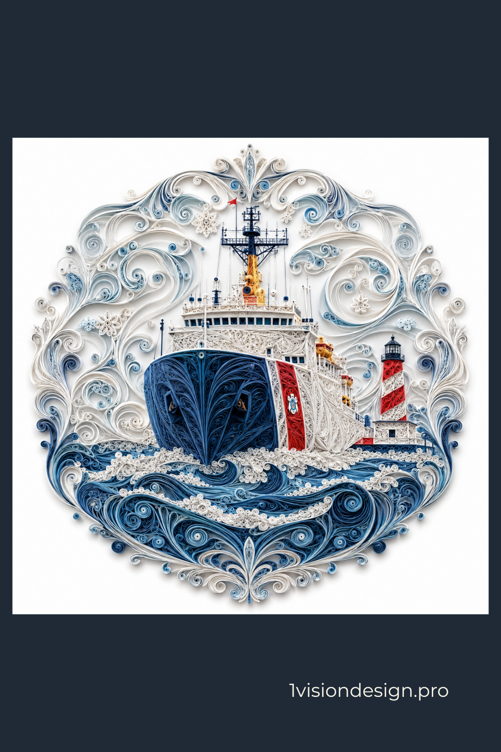 Into the Gale  – Great Lakes Coast Guard Icebreaker | Bella + Canvas 3010