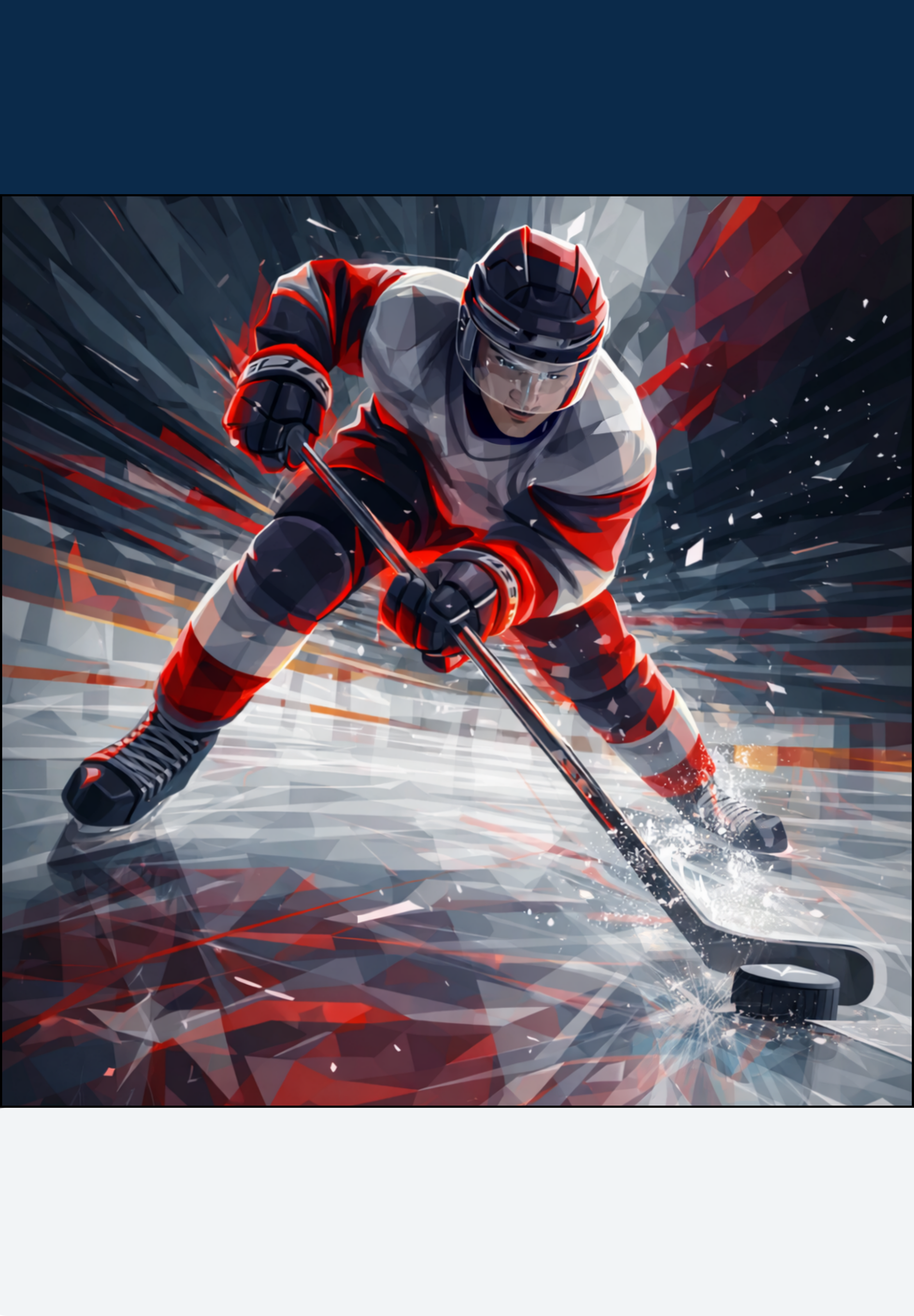 Hockey Power — Crimson Rush Graphic Sports Art Print & T-Shirt