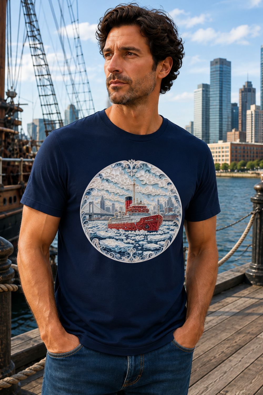 Guardian of the City – Great Lakes Icebreaker Unisex T-Shirt