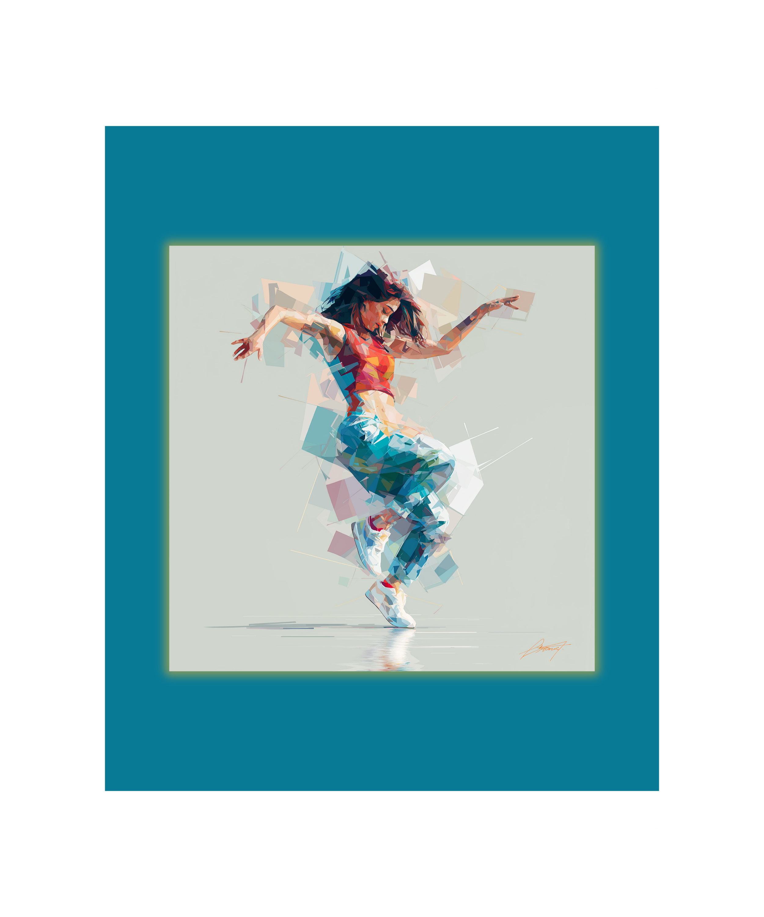 Breakdance Modern Art T-Shirt — Cinematic Dancer Illustration