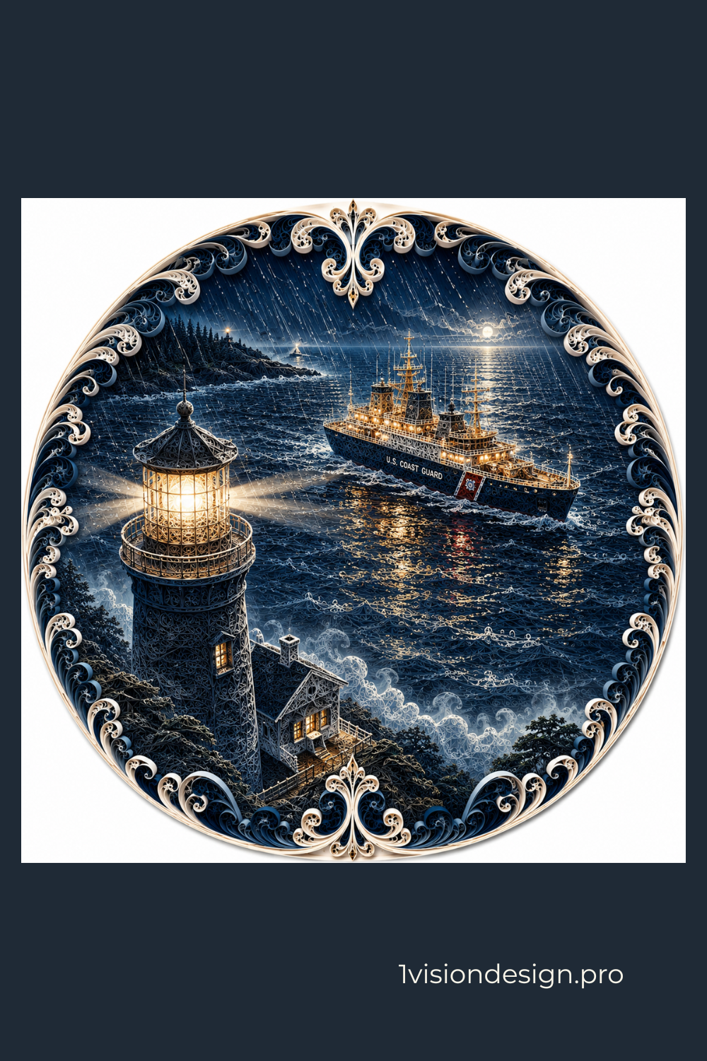 Night Watch – Great Lakes Coast Guard Icebreaker | Bella + Canvas 3010