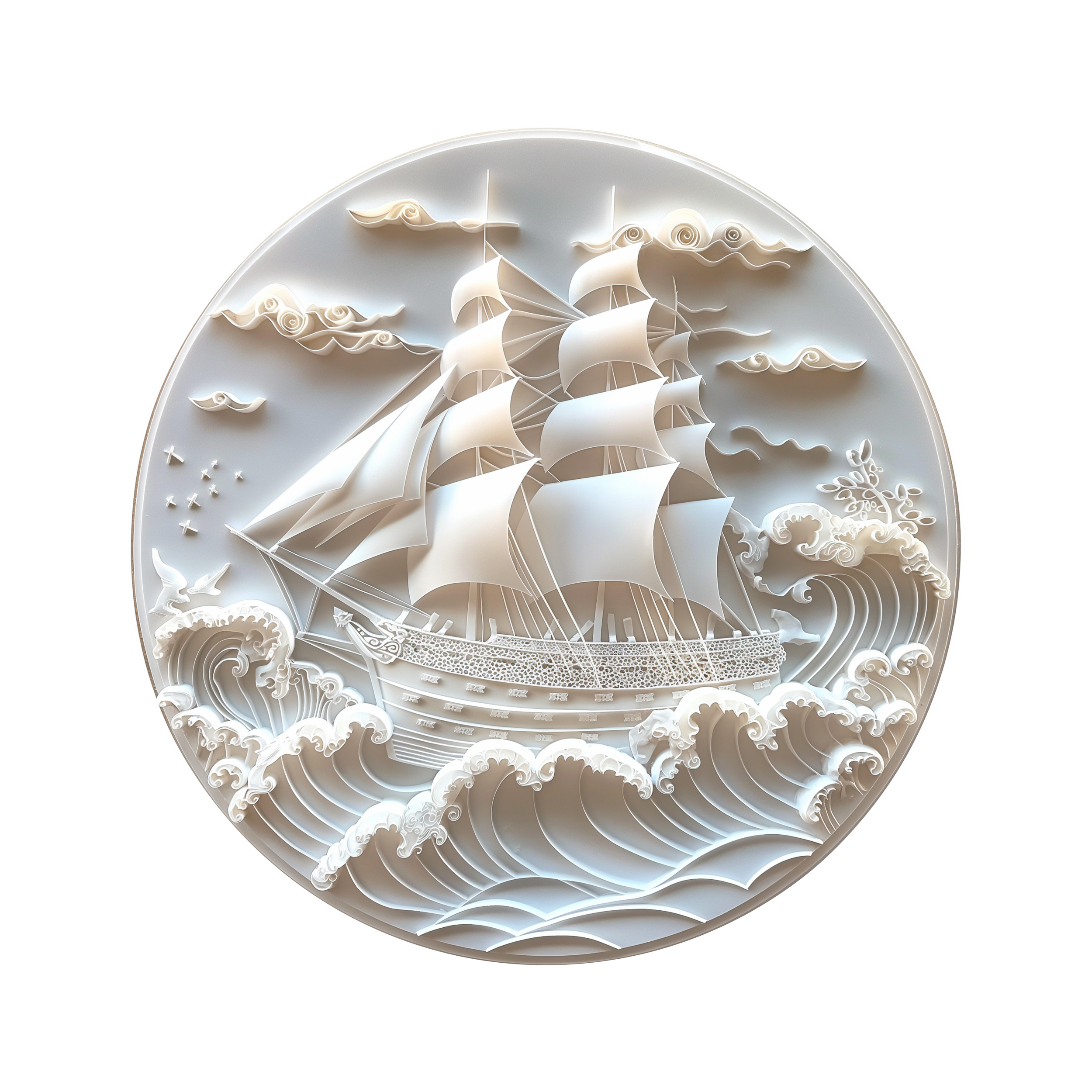 Filigree Clipper Ship — Heritage Series I