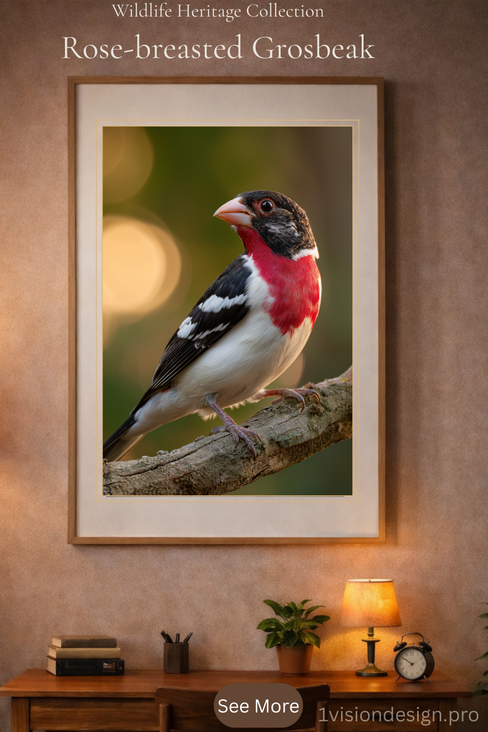 COVD wildlife Heritage_Rose-breasted Grosbeak_Wallart_ 1000x1500px.png.png